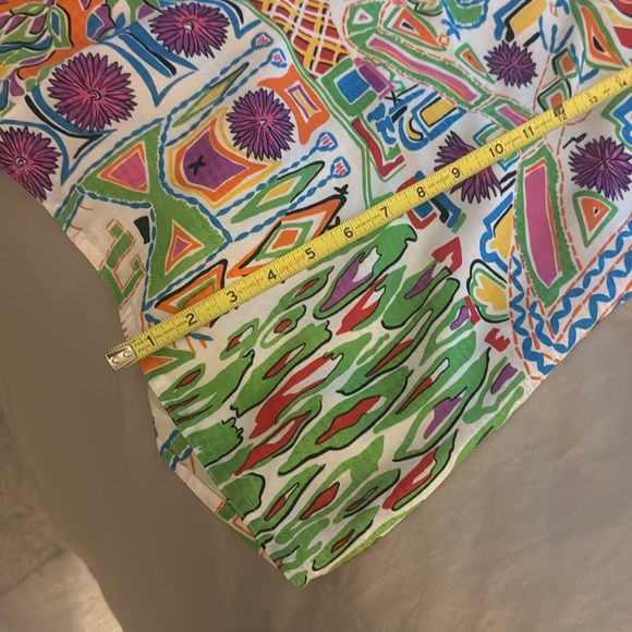 Vintage Diane Freis Colorful Abstract Print Dress with scarf - Picture 10 of 10